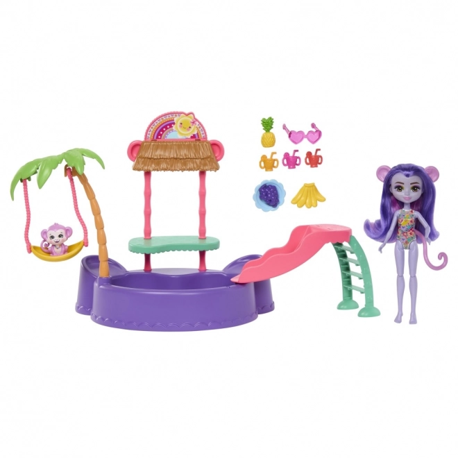 Sada Enchantimals Tropical Pool + panenka Monkey