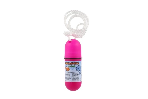 Pokladnička na krk se šňůrkou 11,5cm plast asst mix barev