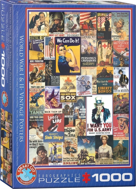 EUROGRAPHICS puzzle 1000 dílků - Plakáty z 1. a 2. světové války
