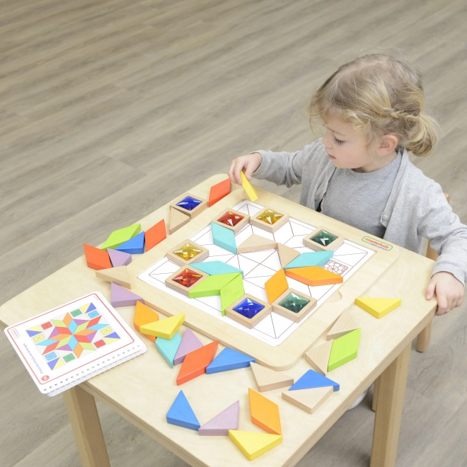 Mozaiková skládačka na učení barev a tvarů Tangram Montessori