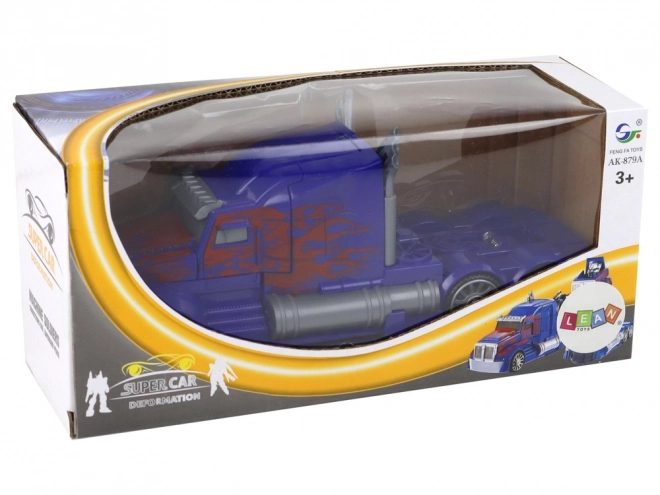 Robotické auto Optimus Prime modrý Tir