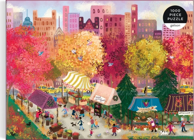 Puzzle Podzim na městském trhu 1000 dílků Galison