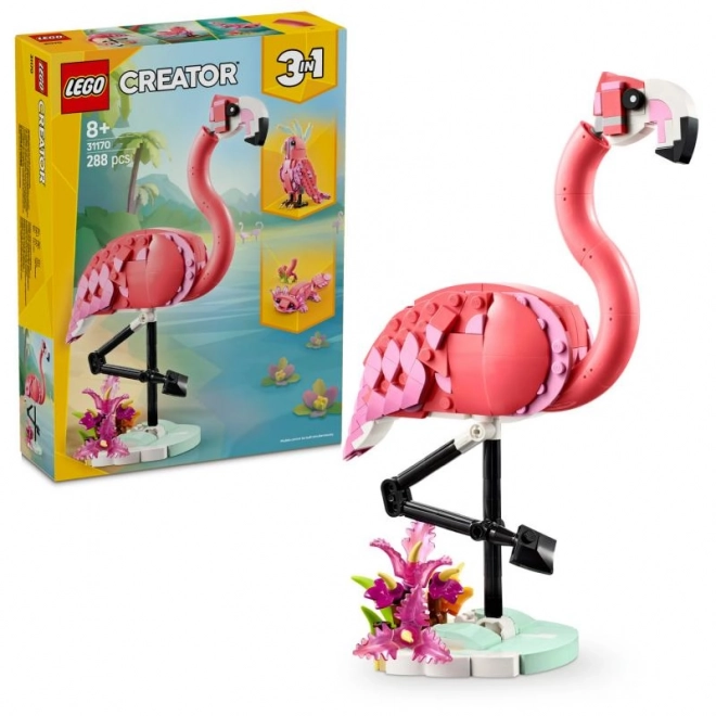 LEGO Creator 3 v 1 31170 Divoká zvířata: Růžový plameňák