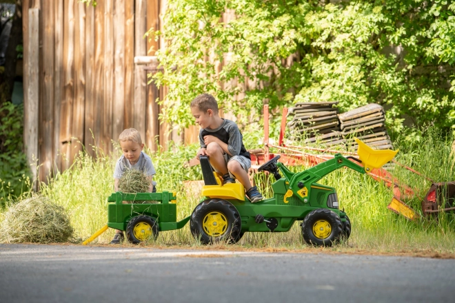 Dětský šlapací traktor s vlečkou John Deere