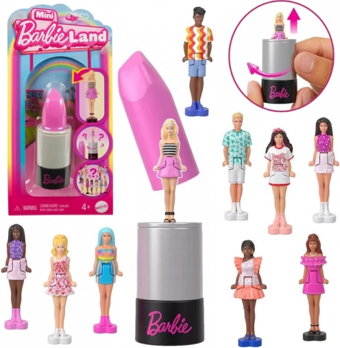 mattel mini barbie land – překvapení v rtěnce barbie nebo ken