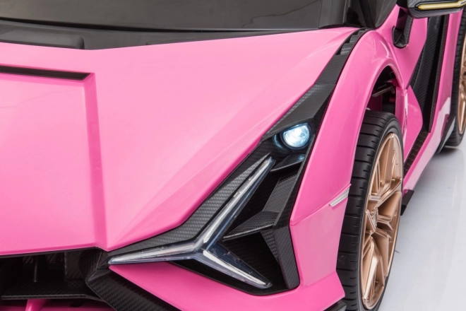 Lamborghini SIAN dětské auto na baterii s ovladačem – Růžové