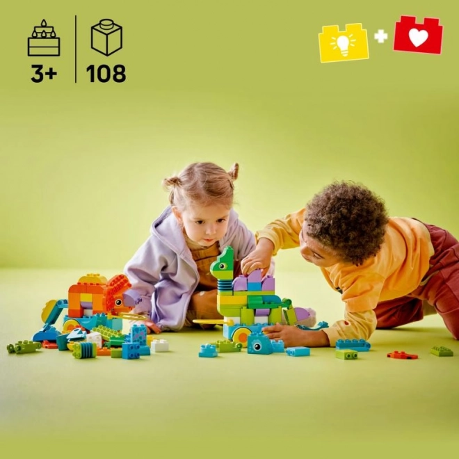 Stavebnice LEGO DUPLO 3 v 1: Dinosauři na Kolečkách