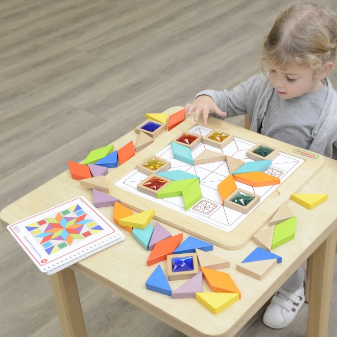Mozaiková skládačka na učení barev a tvarů Tangram Montessori