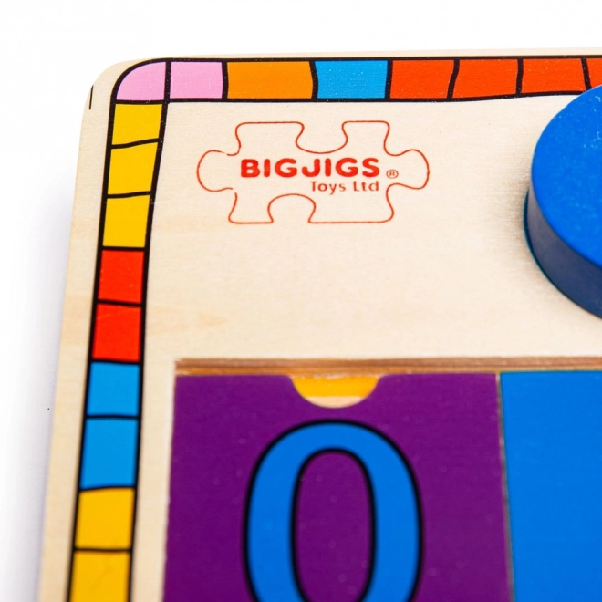 Bigjigs Toys dřevěná deska s číslovanými kroužky