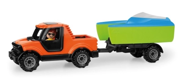 Auto Truckies Pickup s vozíkem a loďkou