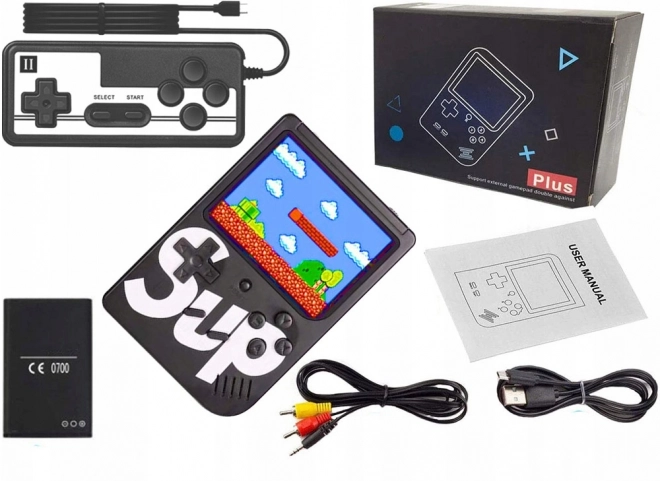 Retro mini přenosná konzole s 400 hrami