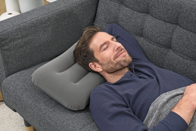 Dmuchaný polštář Velurový Šedý Bestway