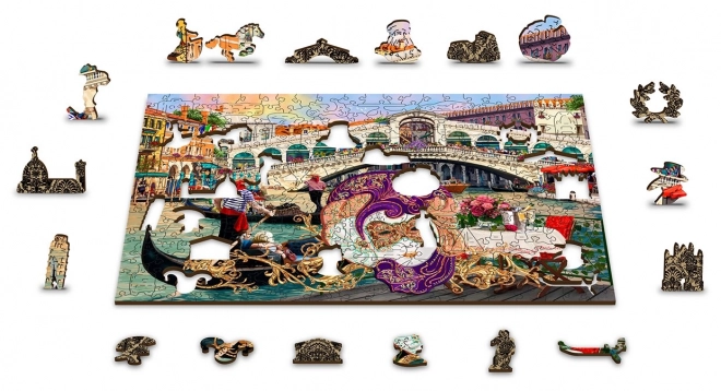 Dřevěné puzzle Benátský karneval