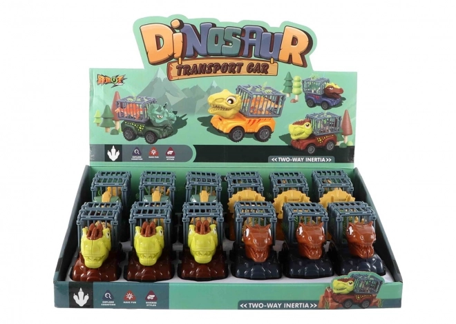 Auto na setrvačník Dinosaurus s figurkou