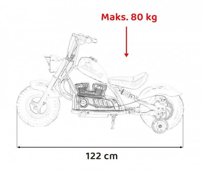 Motocykl Chopper Warrior Grey