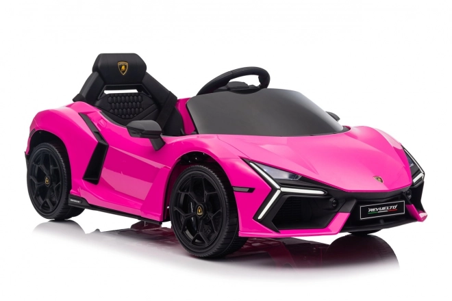 Růžový Lamborghini Revuelto pro děti