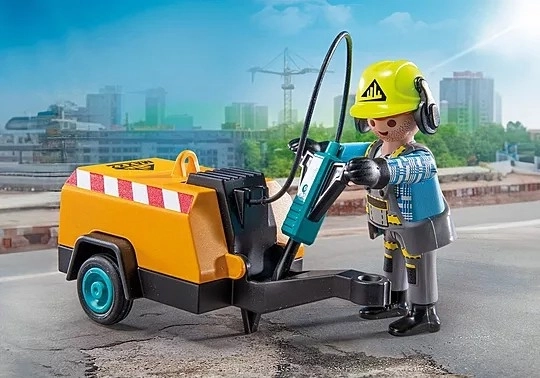 Stavební dělník se sbíječkou Playmobil