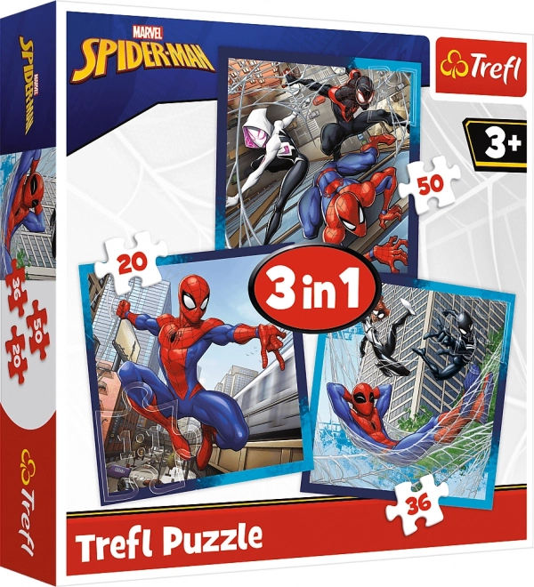 Puzzle 3v1 Spider-Man Pavoučí přátelé