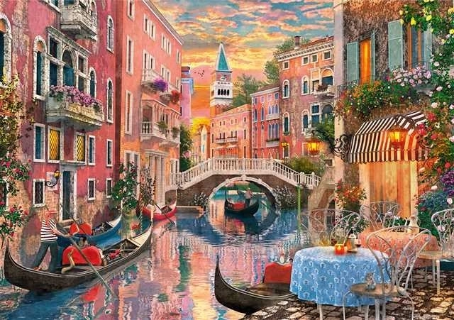 Puzzle 6000 dílků Západ slunce v Benátkách