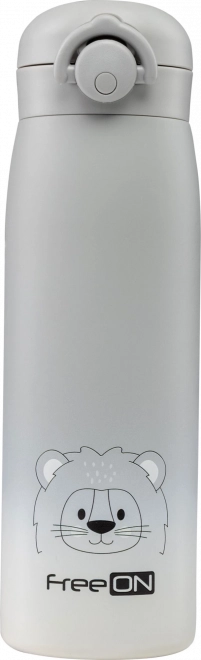 FreeON dětská nerezová termoska 480 ml - Šedá