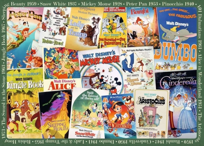 Puzzle Disney Vintage Filmové Plakáty 1000 ks Ravensburger