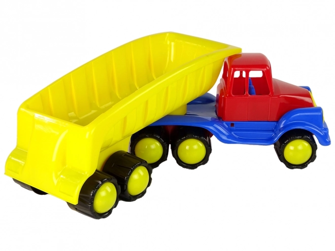 Velký žlutý nákladní vůz s přívěsem 45 cm
