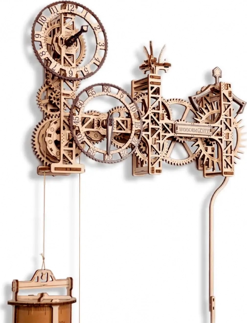 WOODEN CITY 3D puzzle Steampunk nástěnné hodiny 269 dílů