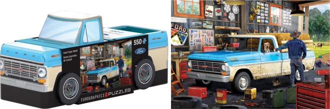 EUROGRAPHICS Puzzle v plechové krabičce Pickup Truck 550 dílků