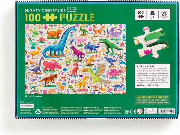 Mudpuppy Puzzle Mocní dinosauři 100 dílků