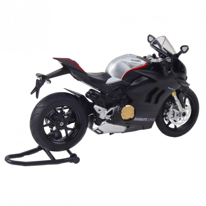 Kovový sportovní motocykl Černý V4