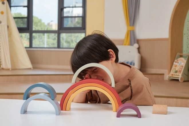 Dřevěná duha puzzle VIGA PolarB Montessori