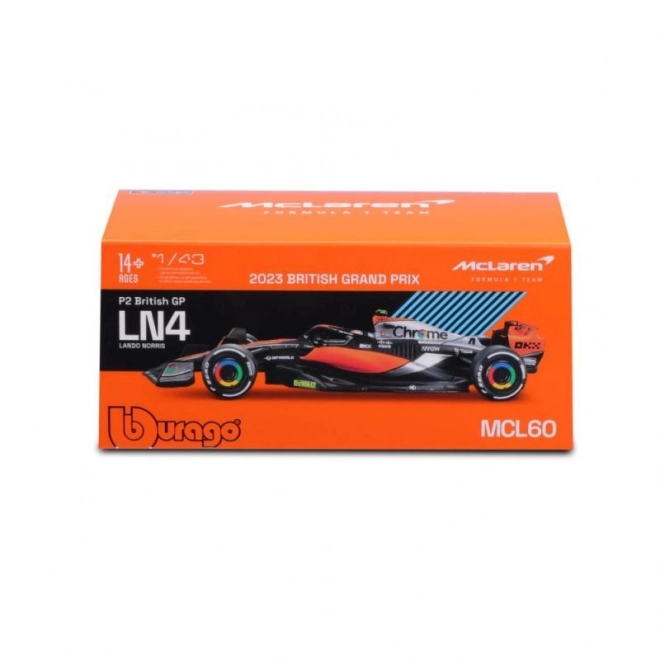 Bburago 1:43 RACE Formula F1 - McLaren F1 Team MCL60 (2023) #4 (Lando Norris)
