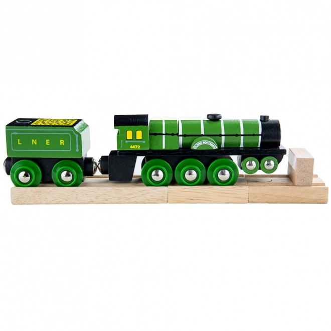 Dřevěná lokomotiva Flying Scotsman - replika