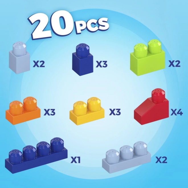 Kostky Mega Bloks ve vozíčku