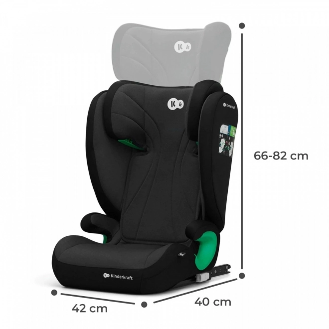 Otroški avtosedež Kinderkraft Junior Fix 2 i-Size – Graphite black