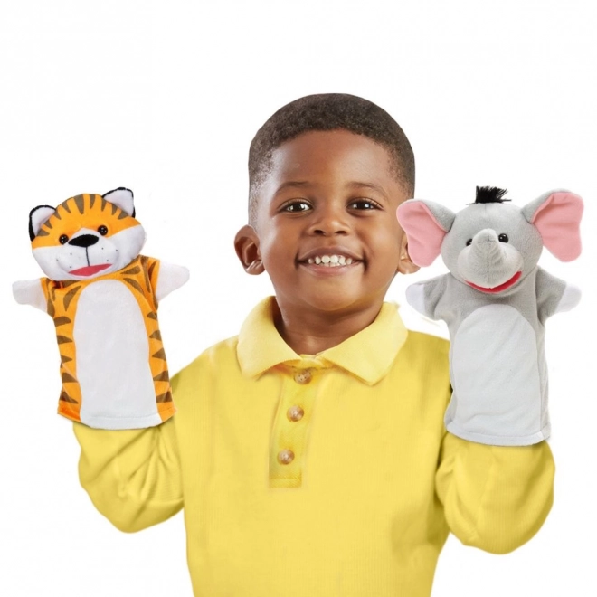 Melissa & Doug Plyšové Loutky Safari Zvířat