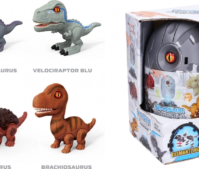 Dinosaurus ve vajíčku se světelnými a zvukovými efekty – stavebnice