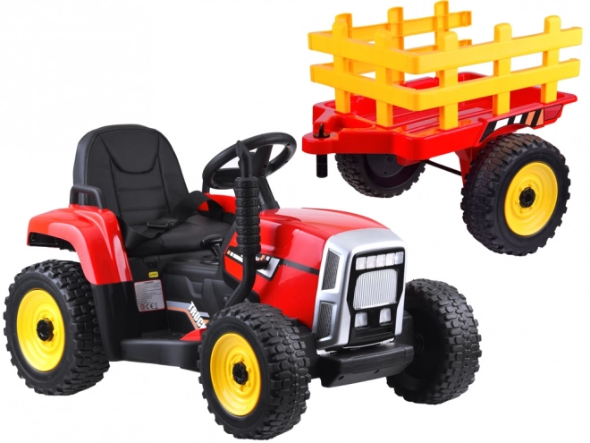 Dětský traktor s přívěsem na dálkové ovládání – Červená