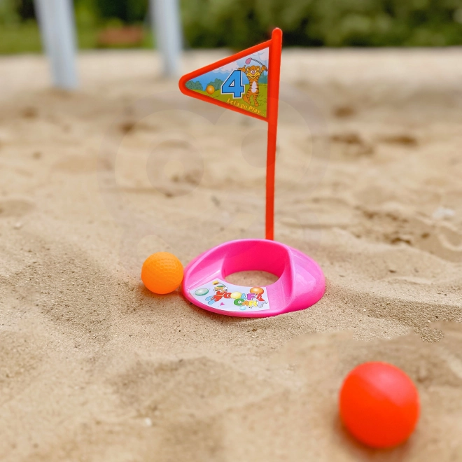 Dětská sada na golf se stojanem na kolečkách Woopie