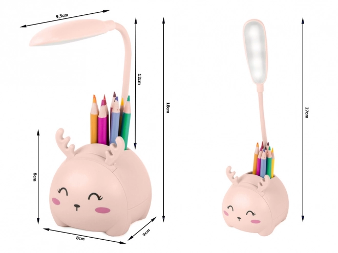 Dětská noční LED lampička s USB a organizérem