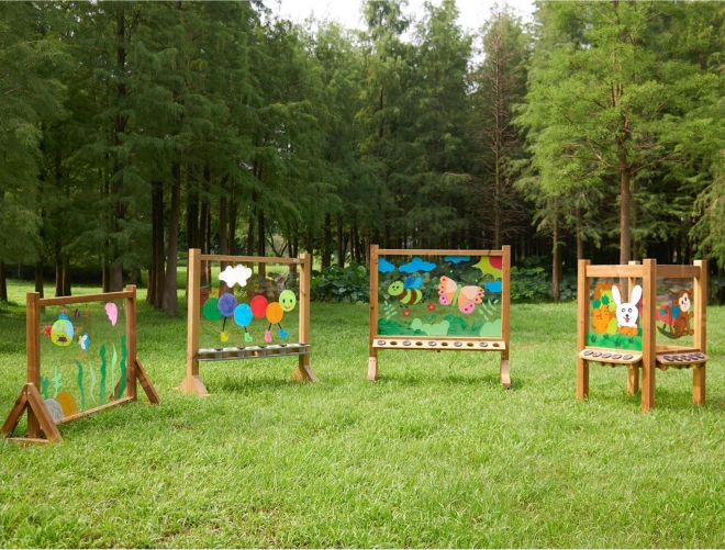 Masterkidz 4stranná průhledná akrylová tabule na malování s kelímky