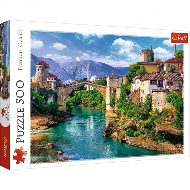 Puzzle 500 dílků - Starý most v Mostaru, Bosna a Hercegovina