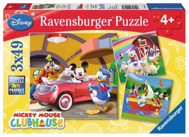 Puzzle RAVENSBURGER MICKEYHO KLUBÍK 3×49 dílků