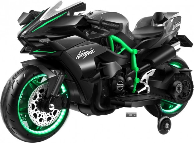 Černý akumulátorový motor pro děti CHUANQIH2R