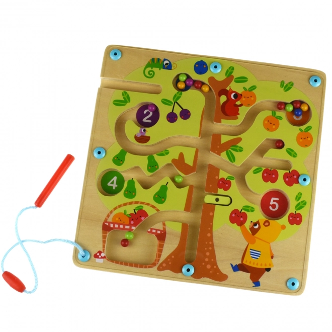 Tooky Toy magnetický labyrint s ovocným stromem