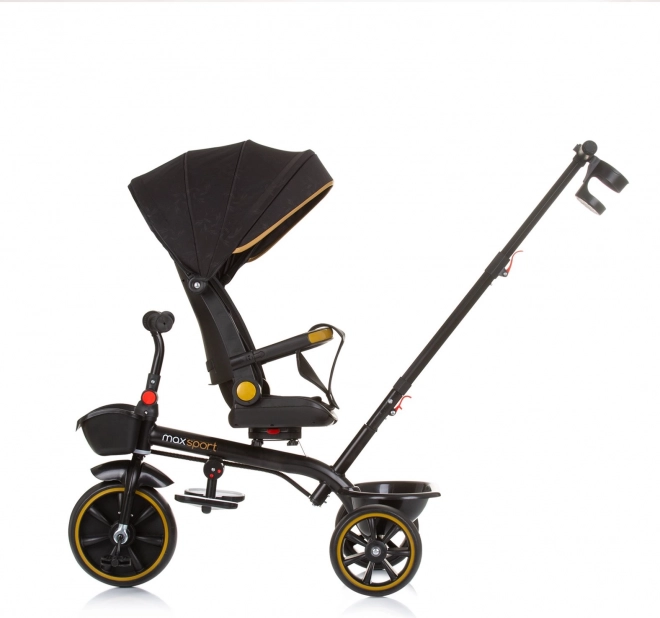 CHIPOLINO Tříkolka se stříškou Max Sport 2v1 Obsidian