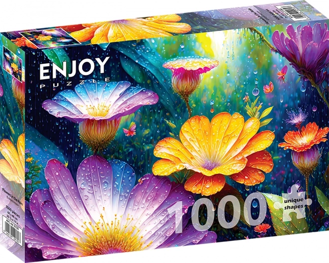Puzzle Květy v dešti 1000 dílků