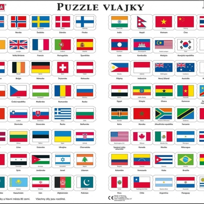 Larsen puzzle Vlajky 80 dílků