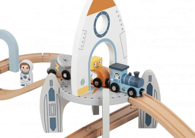 Dřevěná vesmírná kolejnice Tooky Toy