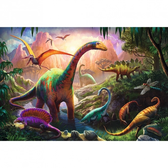 Puzzle Dinosauři 100 dílků 41x27,5cm v krabici 29x20x4cm